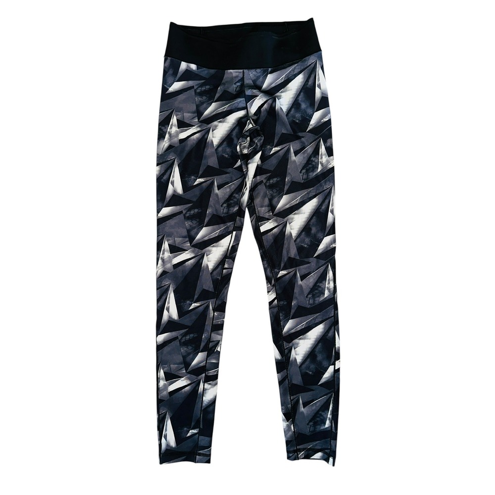 Adidas Climalite Athletic Leggings Geometric Print Activewear S